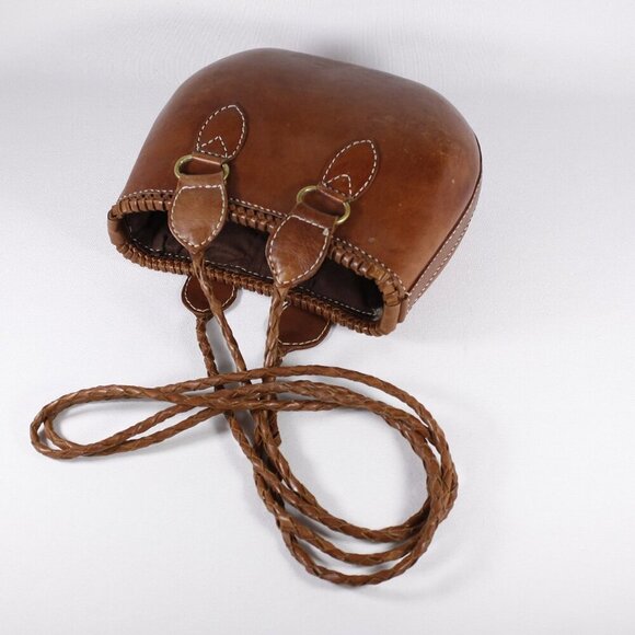 Other - Giovanni Natural Lifestyle chestnut brown hard leather vintage shoulder bag,